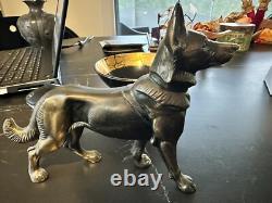 Vintage Bronze Dog Statuette 20? cm Rare Animal Art Decor