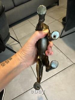 Vintage Bronze Dog Statuette 20? cm Rare Animal Art Decor