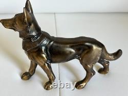 Vintage Bronze Dog Statuette 20? cm Rare Animal Art Decor