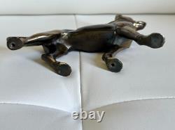 Vintage Bronze Dog Statuette 20? cm Rare Animal Art Decor