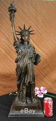 Vintage Collection Woman Liberty Spelter Figurative Bronze Sculpture Art Deco