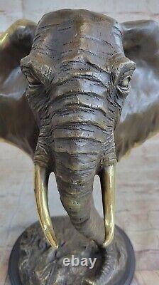 Vintage Grand Bronze Elephant Sculpture By A. Barye Beautiful Art Coin