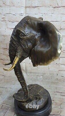 Vintage Grand Bronze Elephant Sculpture By A. Barye Beautiful Art Coin