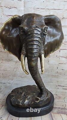 Vintage Grand Bronze Elephant Sculpture by A. Barye Beautiful Art Piece
