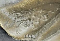 Vintage Sculpture Statue Female Model Art Deco Female Figurine Bronze Sale