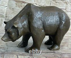 Western Art Black Bear Mother Grand Bronze Statue Sculpture Figure