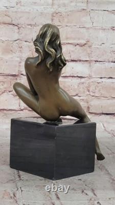Western Art Deco Sculpture Sexy Nude Woman Bronze Statue Sale