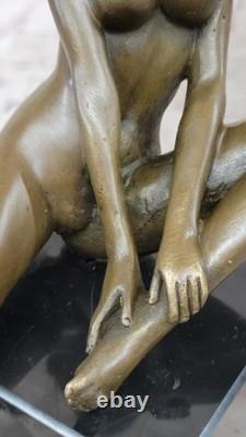 Western Art Deco Sculpture Sexy Nude Woman Bronze Statue Sale