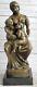 Western Art Decor Sculpture Mother Breastfeeding Child Bronze Marble Statue