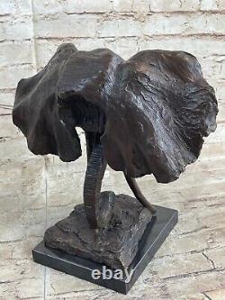 Western Pure Bronze European Style Art Deco Sculpture Elephant Head Figurine