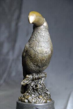 Wildlife Art: Signed Milo sculpture of a friendly toucan in bronze