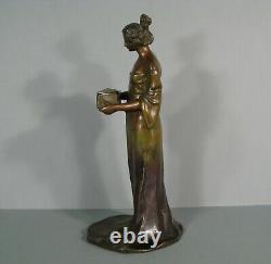 Woman Flower Style Mucha Sculpture Art Style New Bronze Former Judgestil