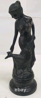 Woman Sculpture Statue 26 cm Bronze Art Nouveau Antique Style