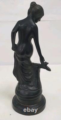 Woman Sculpture Statue 26 cm Bronze Art Nouveau Antique Style