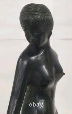 Woman Sculpture Statue 26 cm Bronze Art Nouveau Antique Style