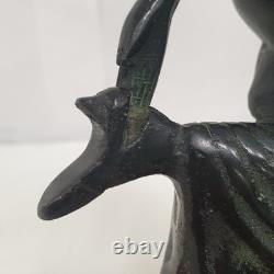 Woman Sculpture Statue 26 cm Bronze Art Nouveau Antique Style