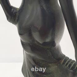 Woman Sculpture Statue 26 cm Bronze Art Nouveau Antique Style