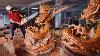 Wood Carving Lord Warrior Fighting Dragon Multiplatform Mmorphg Gran Saga Huge Sculpture Amazing