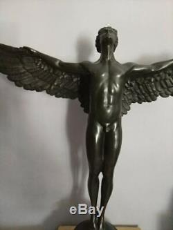 World Art Icarus Bronze Sculpture, Multicolored, 60x57x22,5 CM