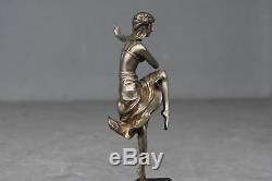 Young Dancer In Silver Bronze Art Deco 1930