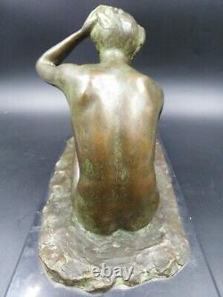 Young Naked Woman Bronze Sculpture Art Deco Max Le Verrier Chiparus Balleste