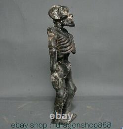 10.8 météorolite chinoise crâne homme squelette corps Art statue sculpture