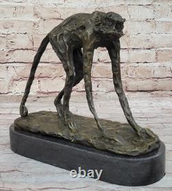 100% Véritable Bronze Singe Animaux Sauvages Et Vie Sculpture par Milo Art Déco