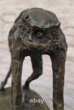 100% Véritable Bronze Singe Animaux Sauvages Et Vie Sculpture par Milo Art Déco