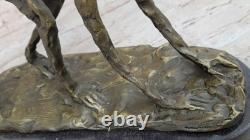 100% Véritable Bronze Singe Animaux Sauvages Et Vie Sculpture par Milo Art Déco