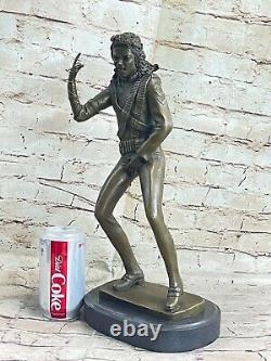 16`` Bronze Art Sculpture Michael JACKSON Statue Marbre Base Cadeau