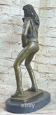 16`` Bronze Art Sculpture Michael JACKSON Statue Marbre Base Cadeau