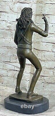 16`` Bronze Art Sculpture Michael JACKSON Statue Marbre Base Cadeau