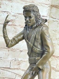 16`` Bronze Art Sculpture Michael JACKSON Statue Marbre Base Cadeau