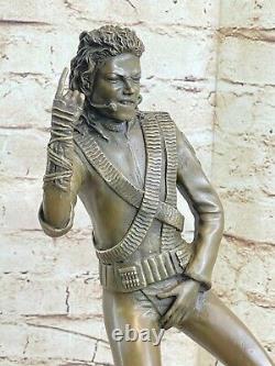 16`` Bronze Art Sculpture Michael JACKSON Statue Marbre Base Cadeau