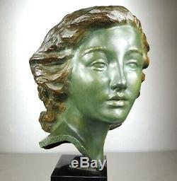 1920/1930 A. Kelety Excpt Rare Grde Statue Sculpture Art Deco Bronze Femme Suprb