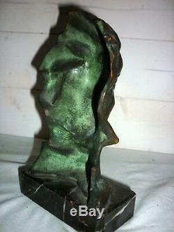 1920/1930 Buste de Beethoven signé Pierre LE FAGUAYS Bronze SCULPTURE ART DECO