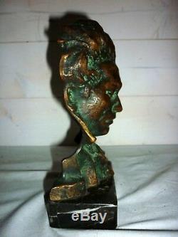 1920/1930 Buste de Beethoven signé Pierre LE FAGUAYS Bronze SCULPTURE ART DECO