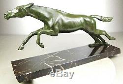 1920/1930 Max Le Verrier Rare Statue Sculpture Animaliere Art Deco Bronze Cheval