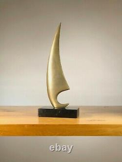 1970 Sculpture Voile Bronze Art-deco Moderniste Shabby-chic
