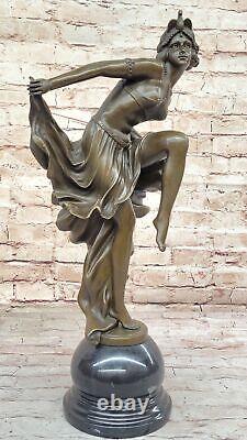 21 Classique Danseuse Signe Bronze Figurine Statue Art Déco Nouveau Marbre de