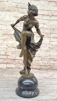 21 Classique Danseuse Signe Bronze Figurine Statue Art Déco Nouveau Marbre de