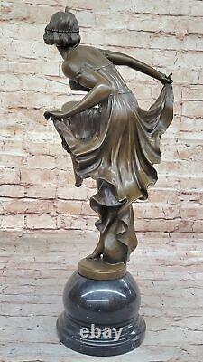 21 Classique Danseuse Signe Bronze Figurine Statue Art Déco Nouveau Marbre de