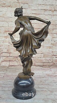 21 Classique Danseuse Signe Bronze Figurine Statue Art Déco Nouveau Marbre de