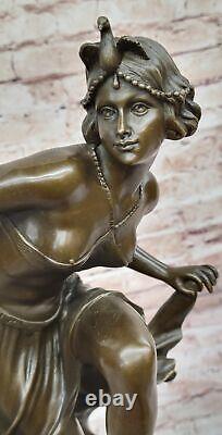 21 Classique Danseuse Signe Bronze Figurine Statue Art Déco Nouveau Marbre de