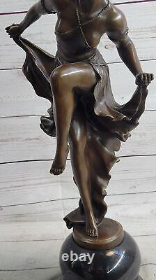 21 Classique Danseuse Signe Bronze Statue Art Déco Nouveau Marbre Ouvre