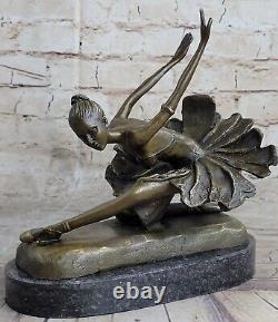 9 Western Art Sculpture Bronze Marbre Abstrait Fille Femme Belle Ballerine