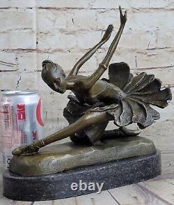 9 Western Art Sculpture Bronze Marbre Abstrait Fille Femme Belle Ballerine