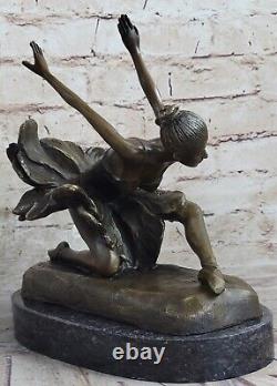 9 Western Art Sculpture Bronze Marbre Abstrait Fille Femme Belle Ballerine