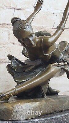 9 Western Art Sculpture Bronze Marbre Abstrait Fille Femme Belle Ballerine