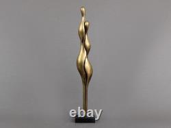 ALAIN CANTAREL couple bronze sculpture, Vintage 1970s, Abstract French art